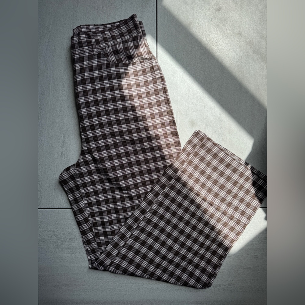 Plaid work pants